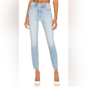 MOTHER Women’s Jeans High Waisted Looker Ankle Fray in Au Revoir Size 28